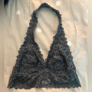 PINK Grey Lace Bralette